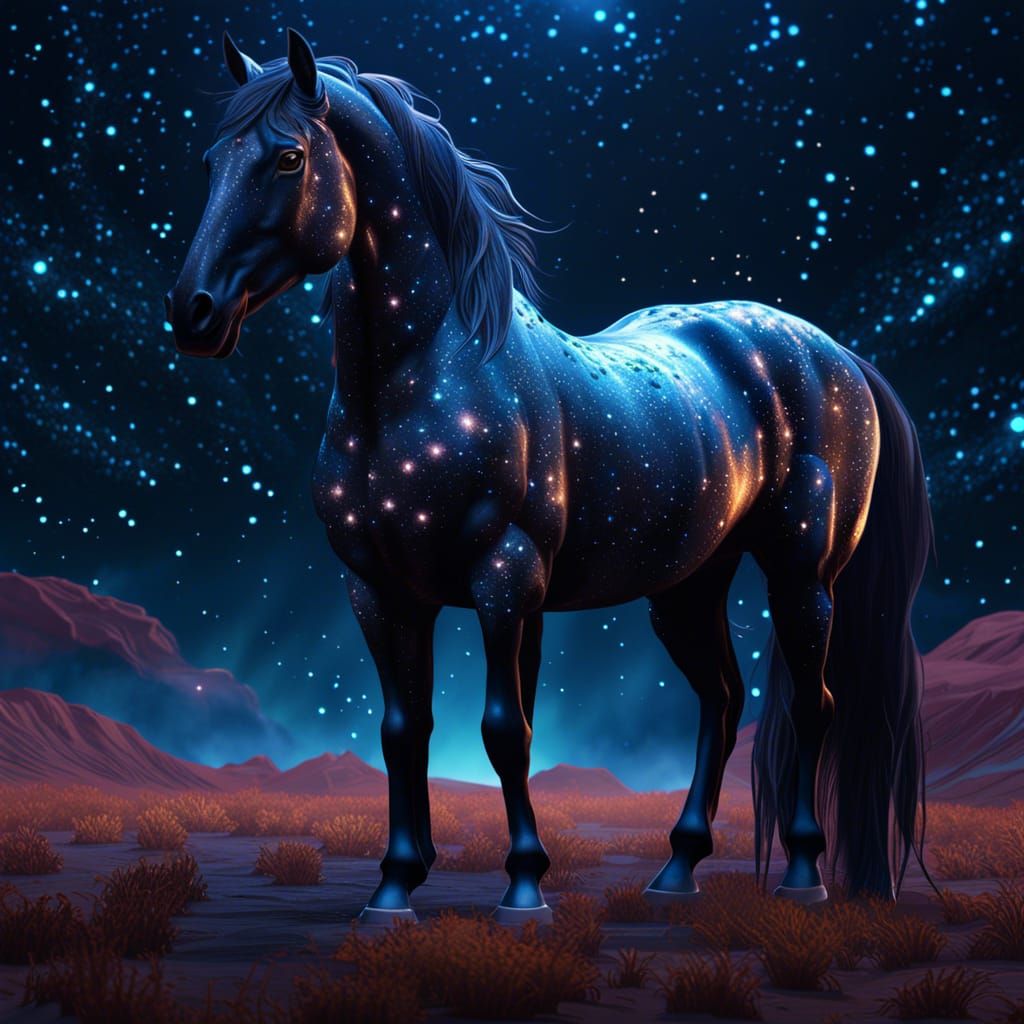 Celestial Equine: A Horse Made of Stars