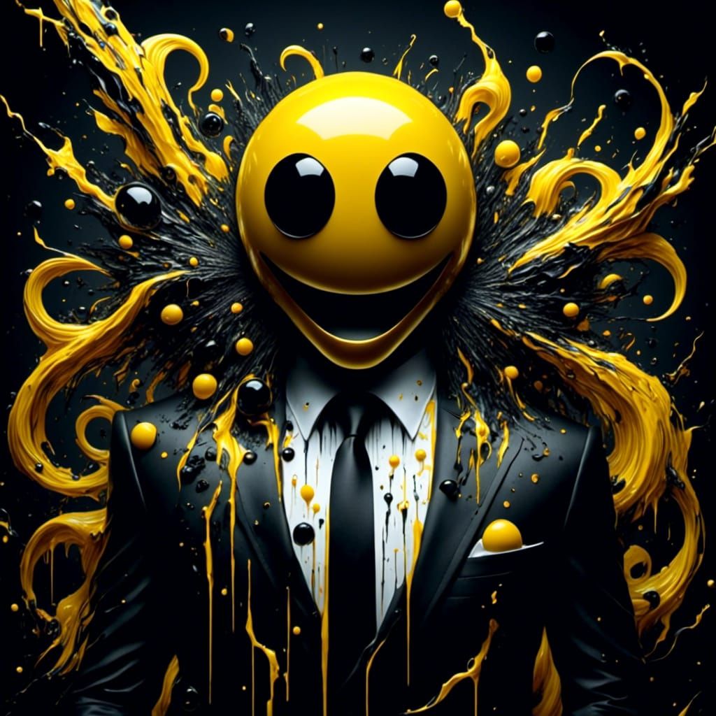 Cursed PacMan in Graffiti Street Art Style