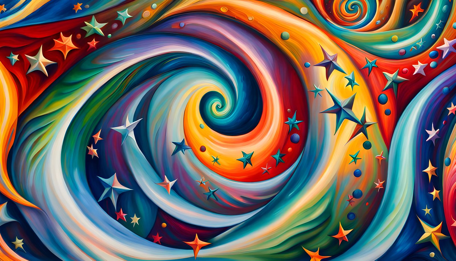 Vivid Star Cluster Formation in Impasto Oil Style