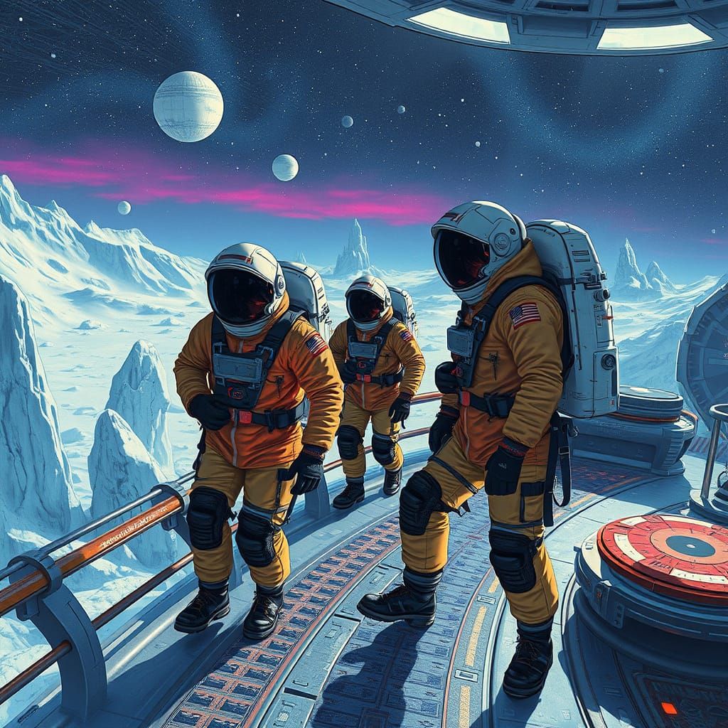 Astronauts Explore Icy Landscapes on Space Station