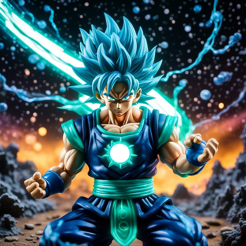 Goku Action Figure in Galactic Display