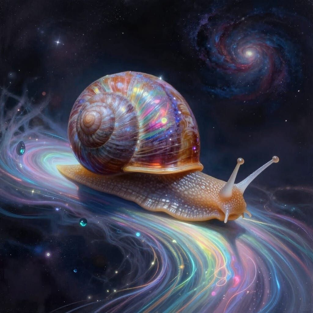 Galaxy Snail on Ethereal Path