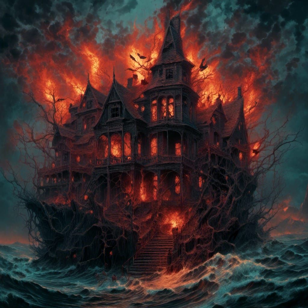 Macabre Forest Cottage: A Dark Fantasy Nightmare