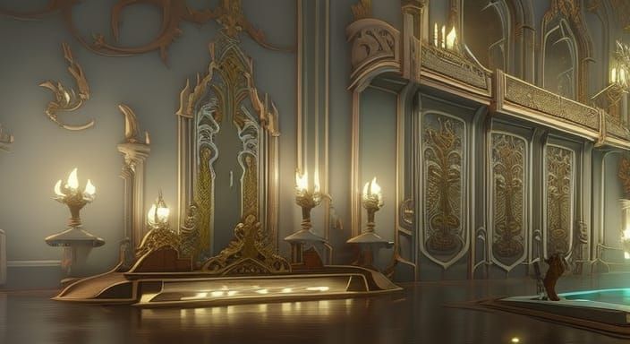 Dark Fantasy Swimming Mansion Concept Art