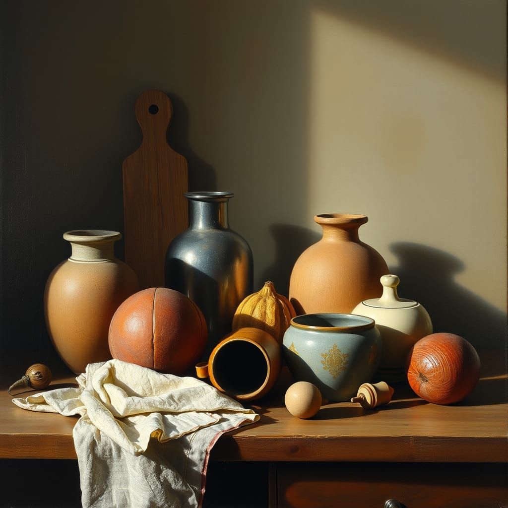 Still Life Painting of Everyday Objects