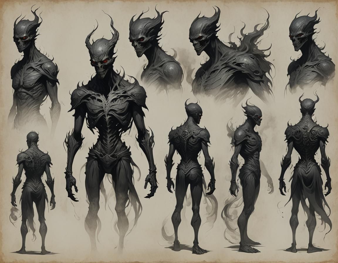Shadow Creature Concept Art: Human Form