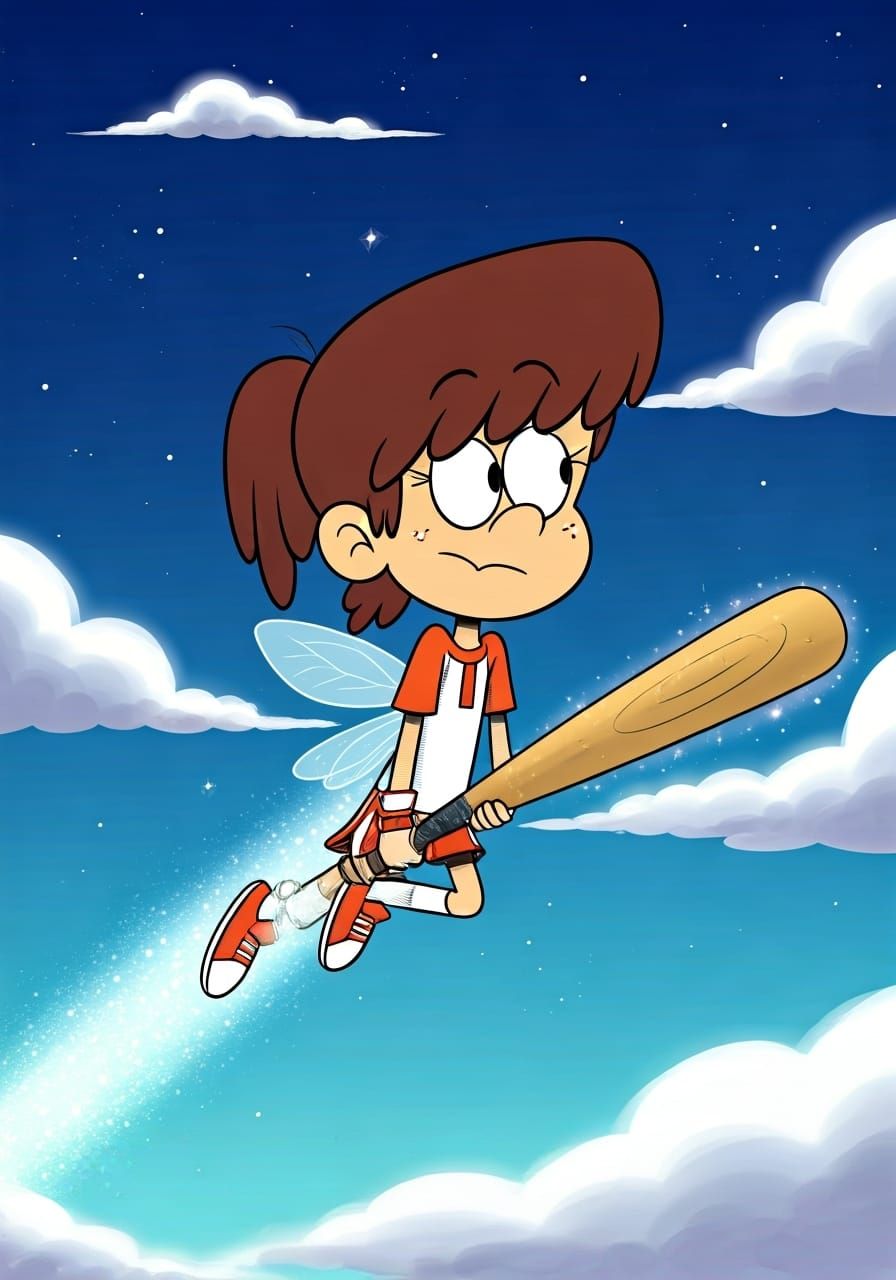 Lynn Loud as a Sports Fairy Cartoon Illustration