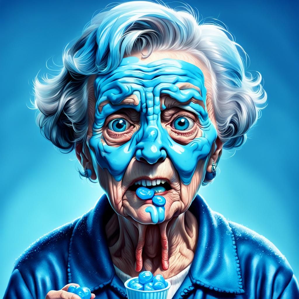 Blue Grandma's Monochromatic Melancholy