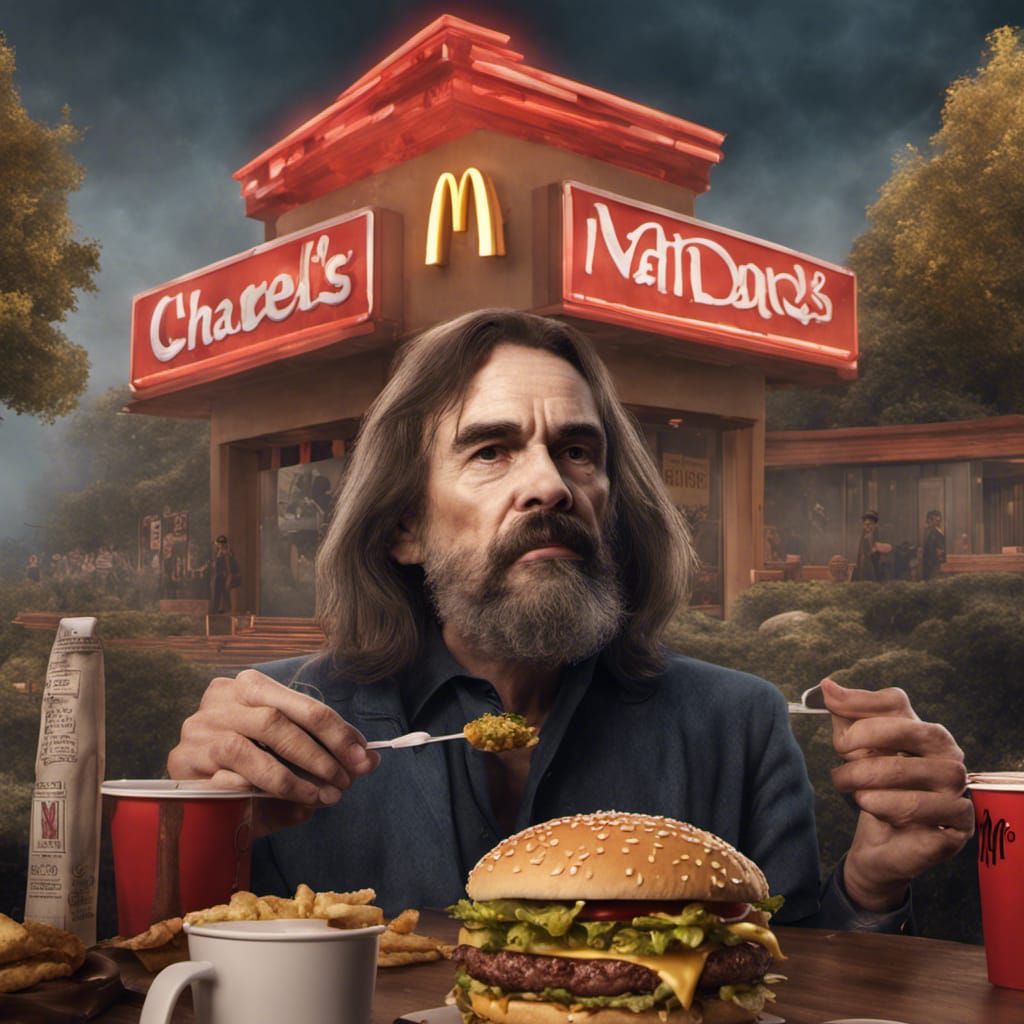 Charles Manson at McDonald’s: Detailed Matte Painting