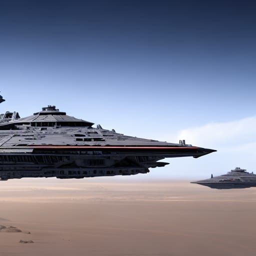 Venator-Class Star Destroyer in Detailed Matte Painting