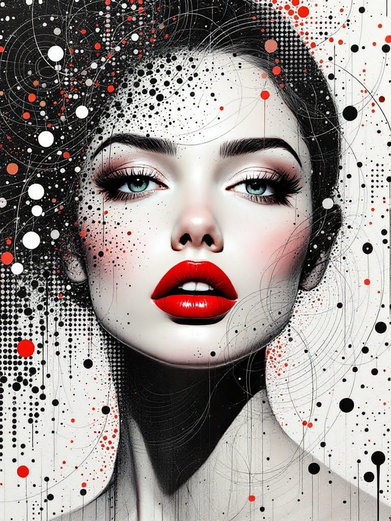 Sultry Portrait in Oil on Canvas Style