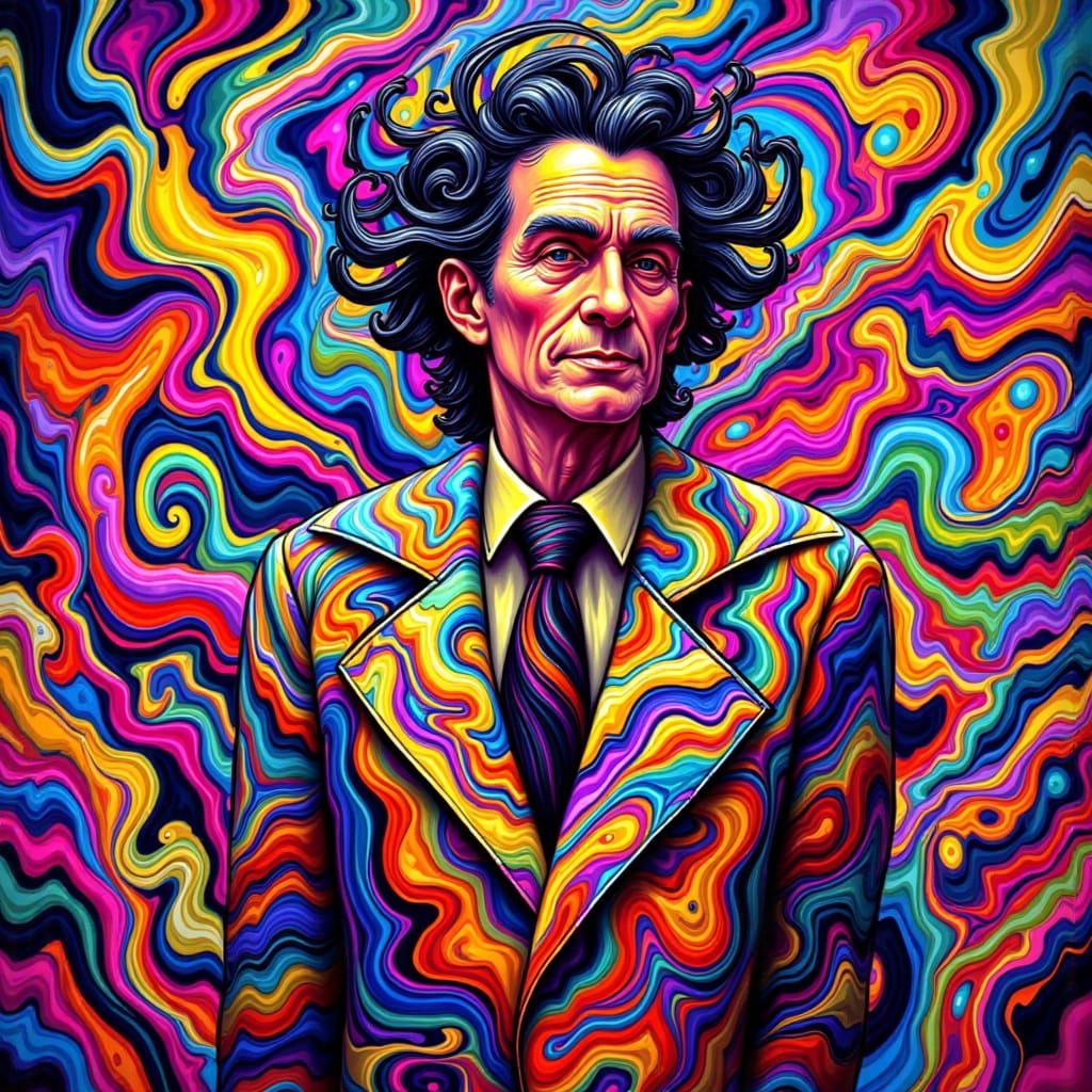 Distinguished Gentleman in Psychedelic Style