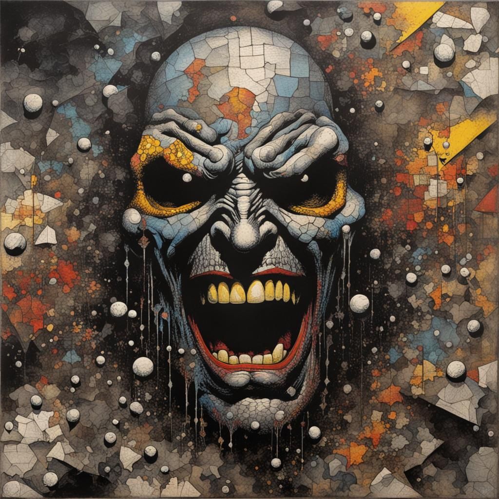 Groovy Rock and Roll Nightmare in Comic Art Style