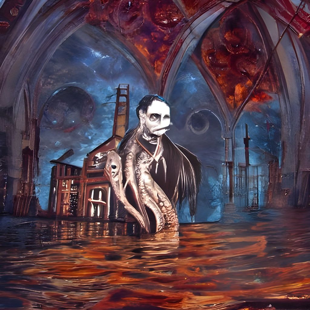 Dark Gothic Innsmouth Inspired by Lovecraft