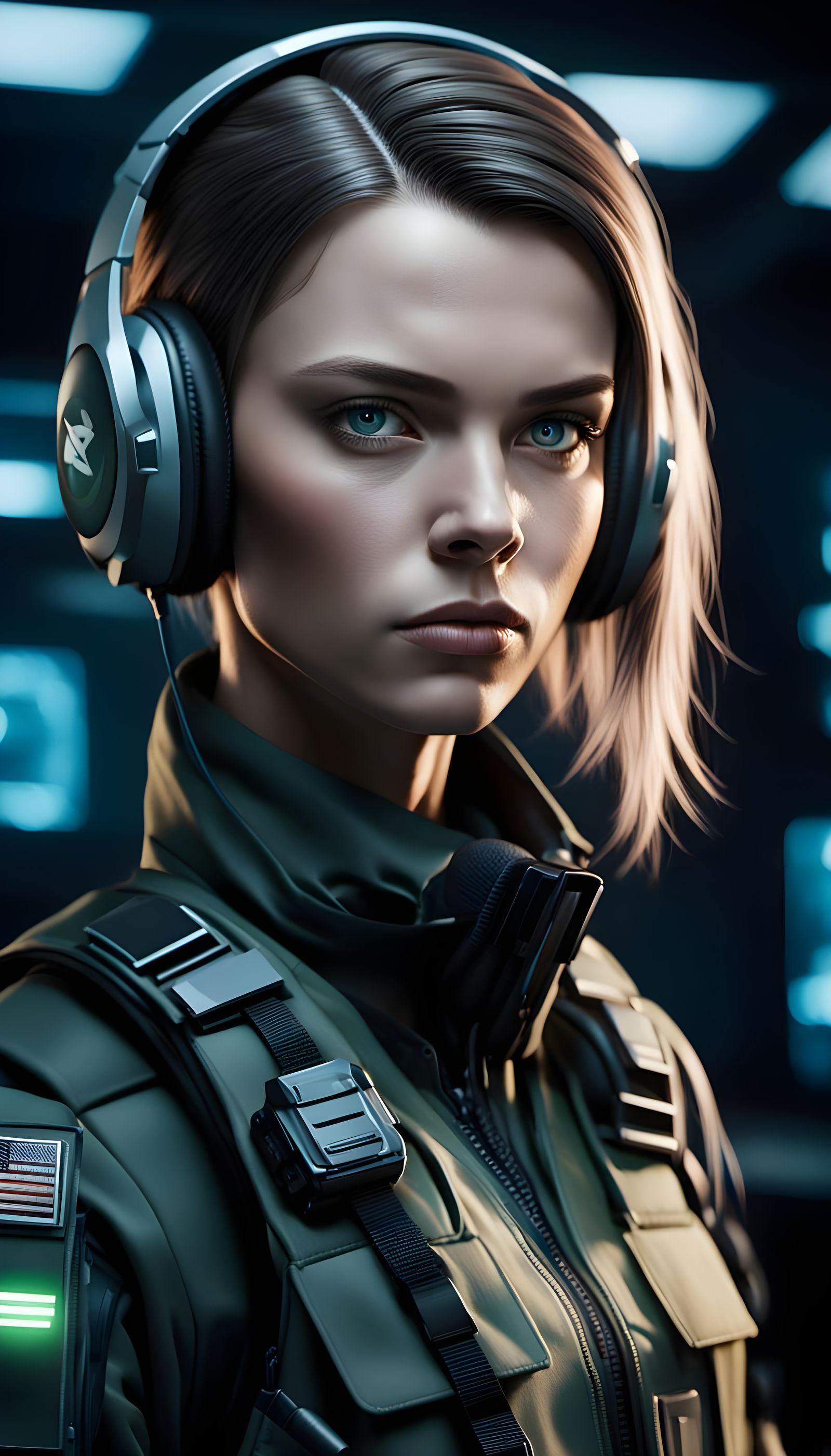 Hyper-Realistic Portrait of a Tech-Savvy Operative