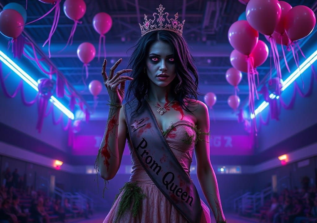 Zombie Prom Queen in Macabre Coronation