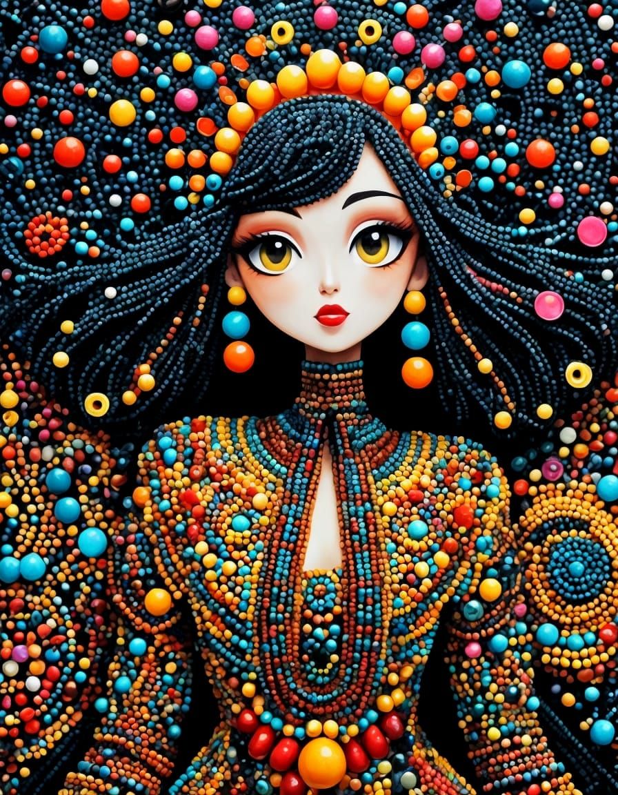 beads, bead mosaic, perler beads