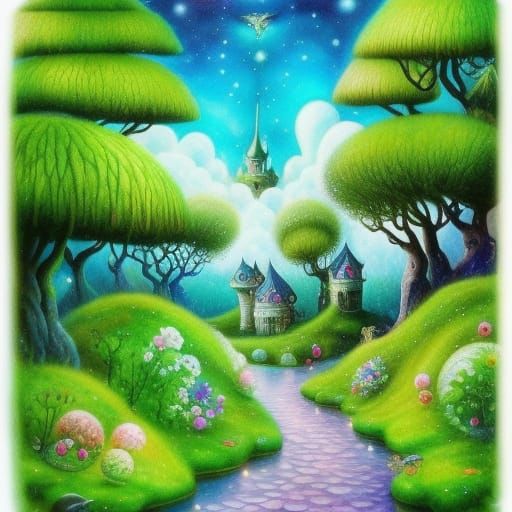 Whimsical Fantastical Landscapes in Jasmine Becket-Griffith...