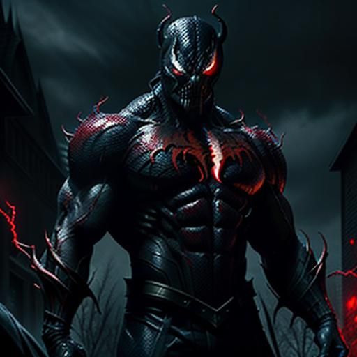 Venom vs Knull: Epic Showdown in Dark Fantasy Style