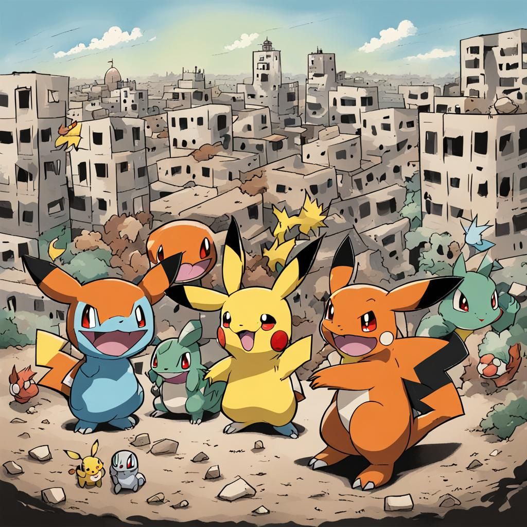 Pokemon in Gaza Strip Conflict Zone