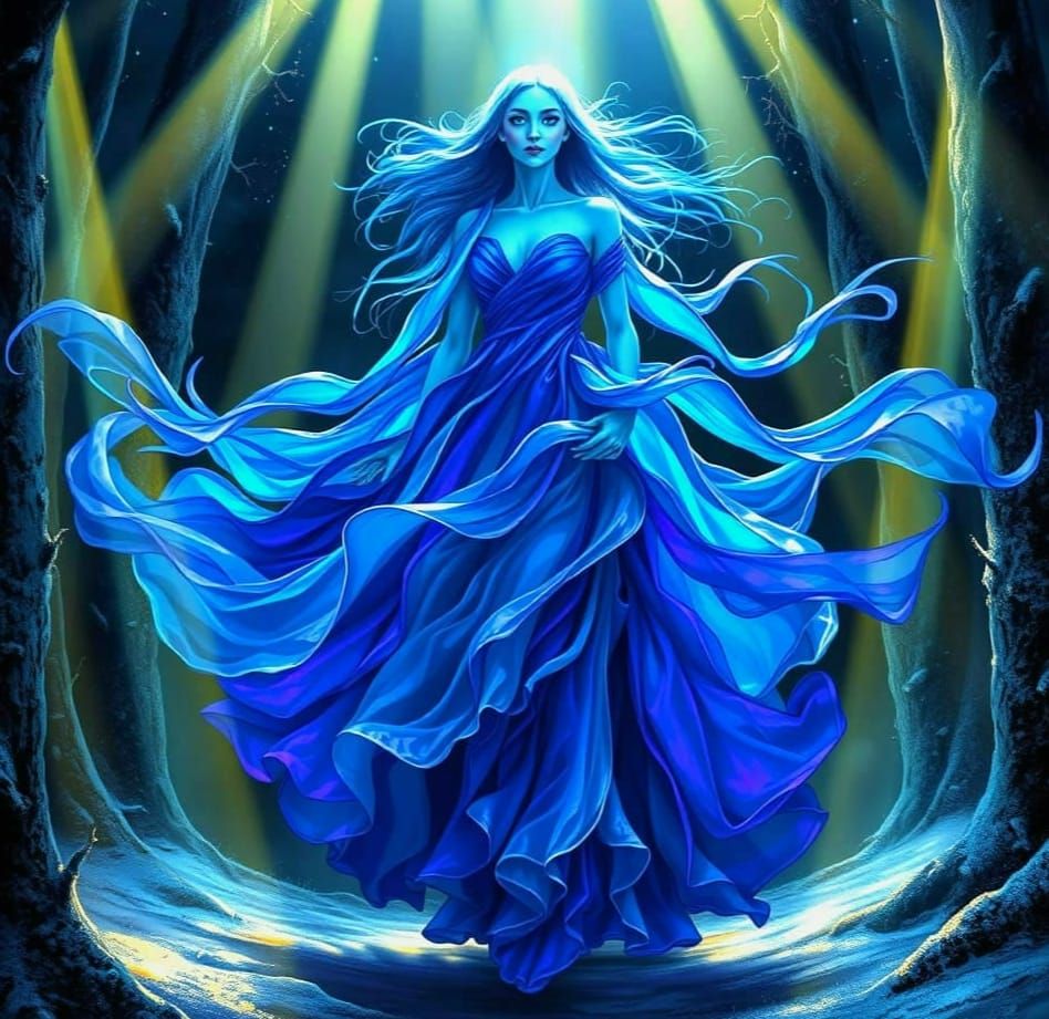 Lady in blue - blau ist Wasser ist weibliches Element