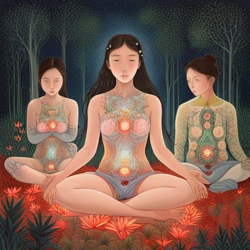 Meditative Forest Scene in Spirited Network