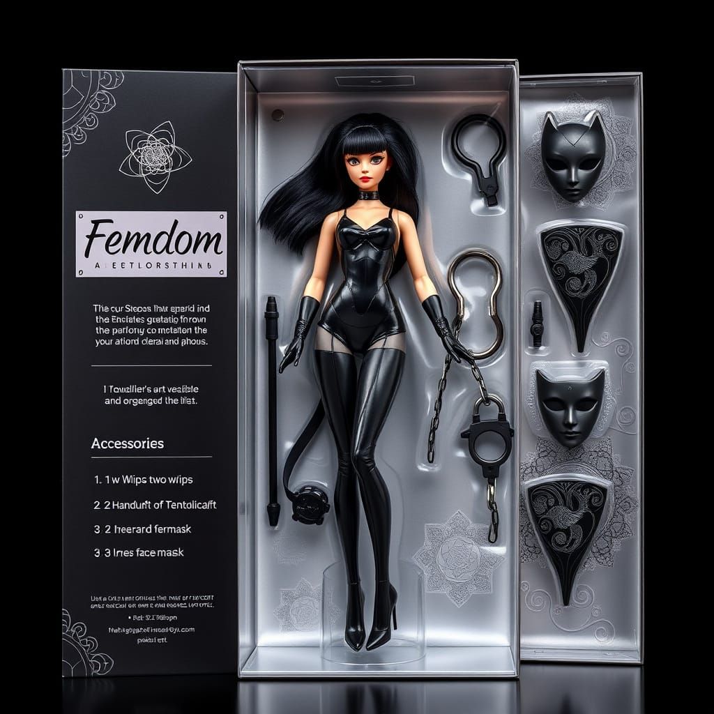 Femdom Action Figure in Futuristic Barbie-Inspired Packaging