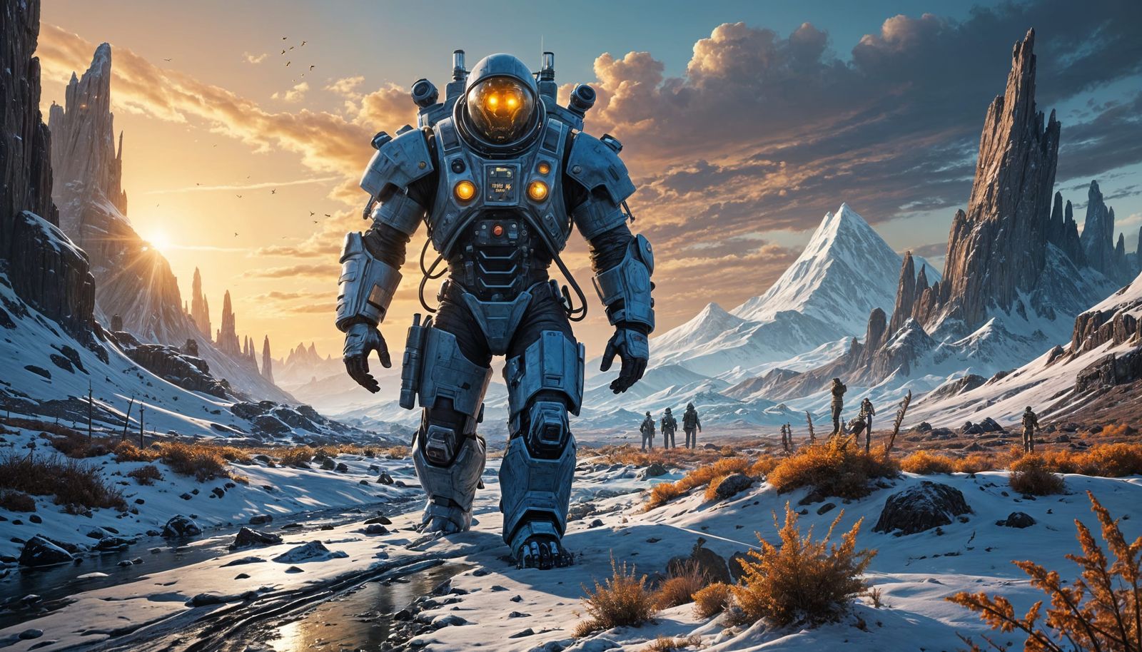 Cosmic Expedition in Futuristic Style