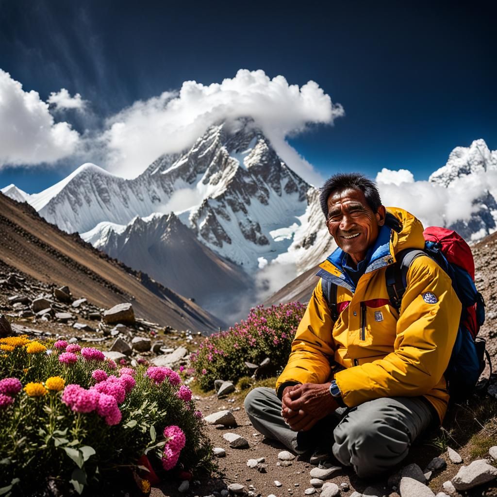 Himalayan Flowers Bloom Near Everest During Storm