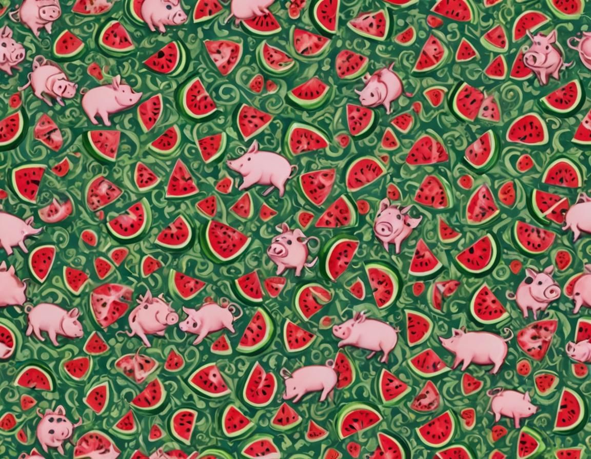 Pig in Couture Navigates Fibonacci Tidal Wave