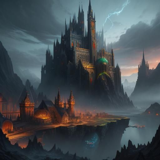 Headless King: Detailed Matte Painting in Deep Color