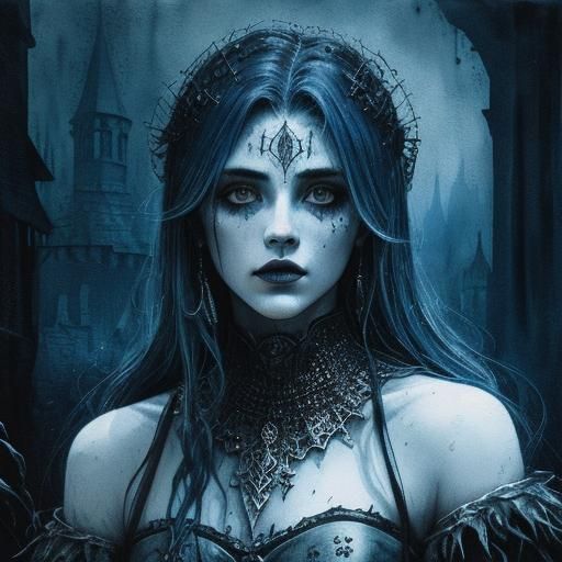 Enchantress in Dark Moody Color Splash