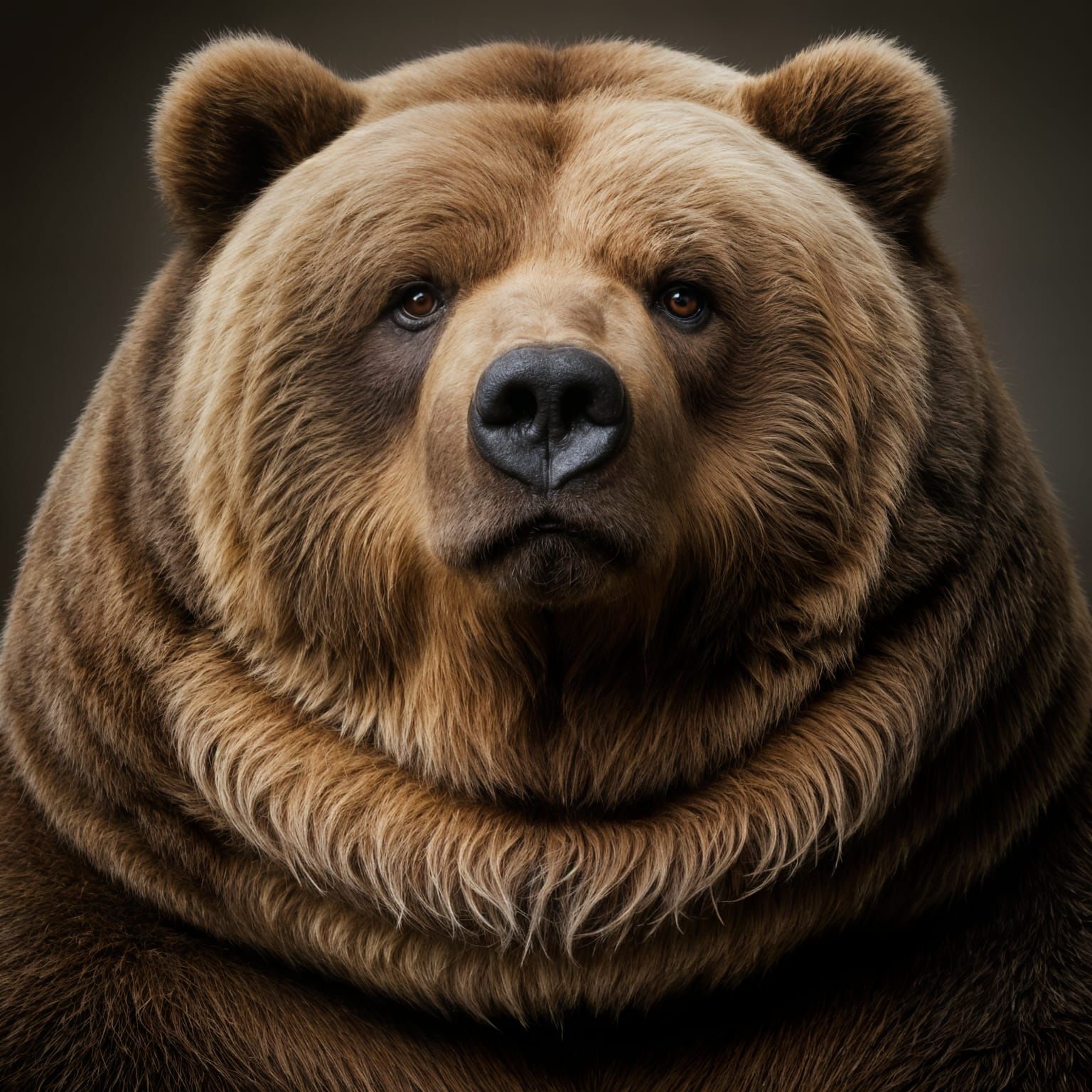 Sarcastic Kodiak Bear Stares Intently: Photographic Masterpi...