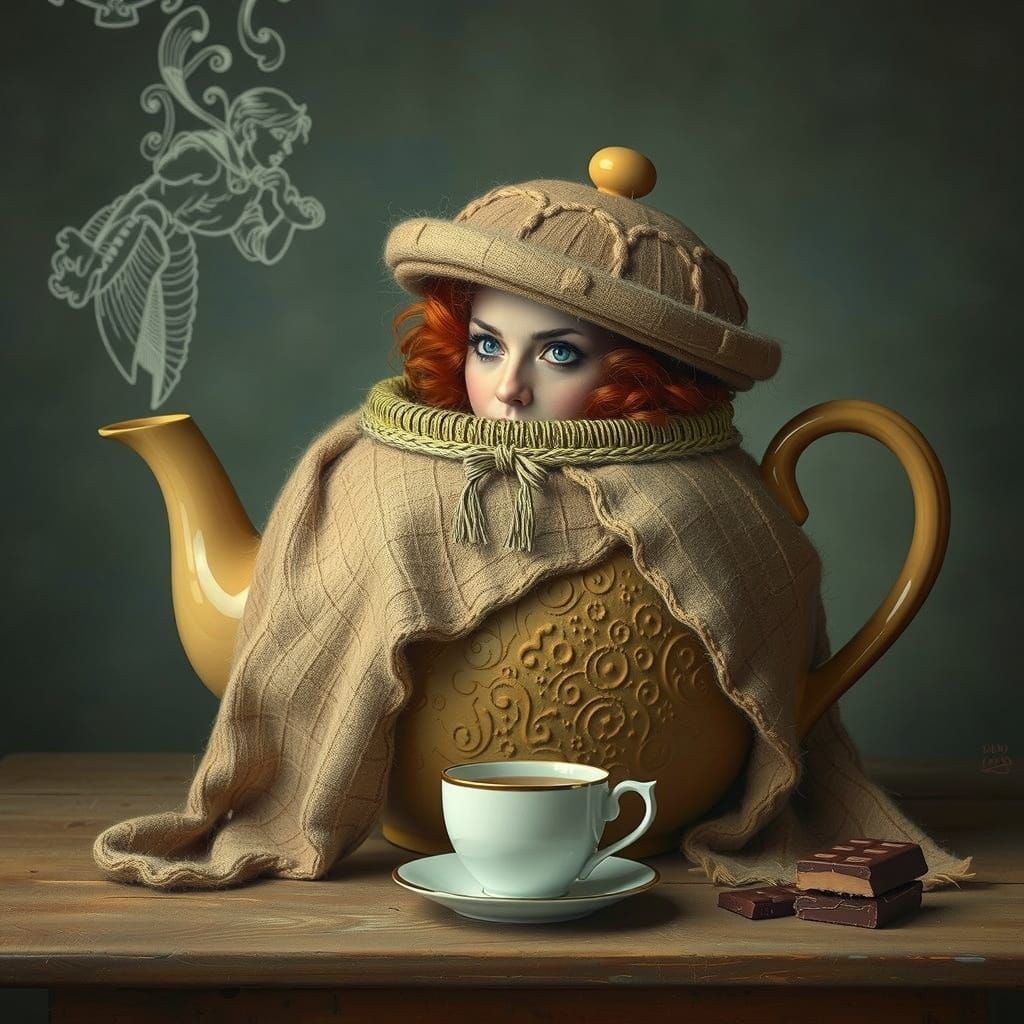 Seductive Teapot Maiden Reveals Her Hidden World