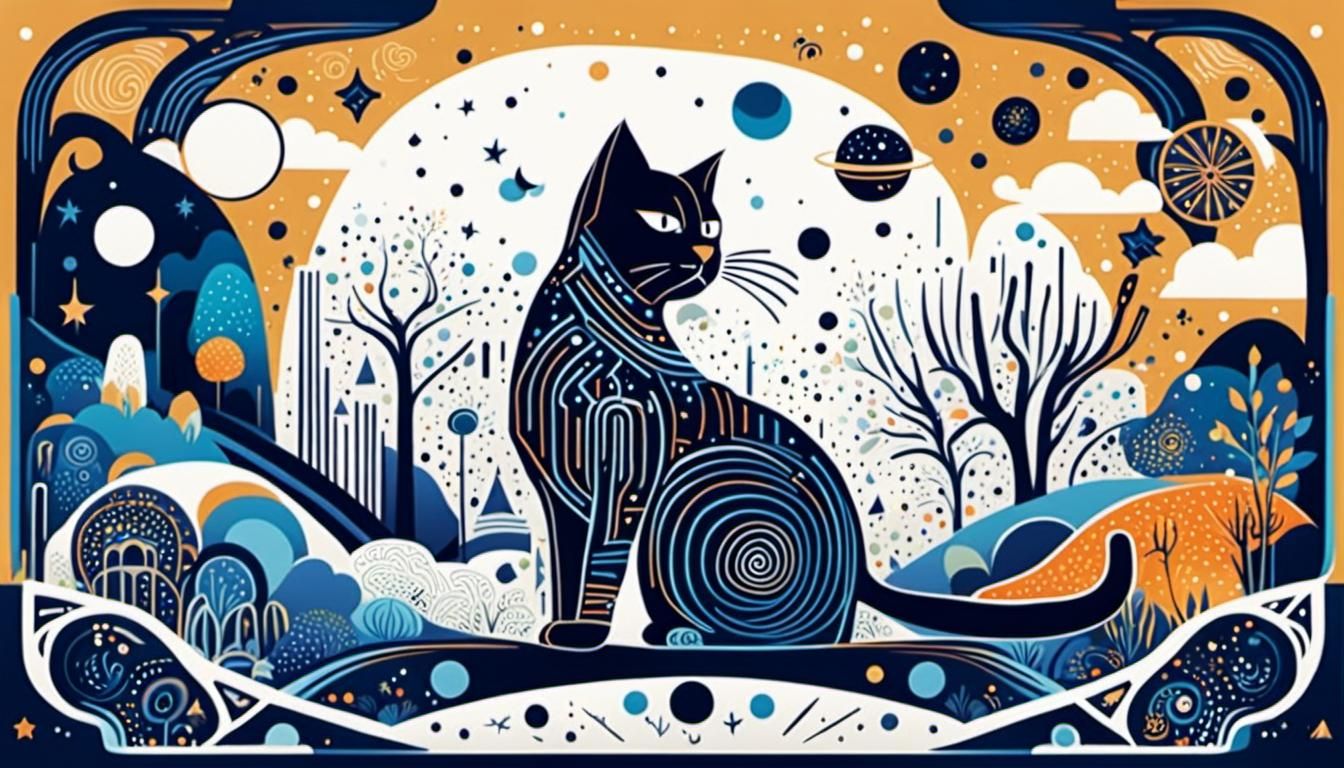 Cosmic Cat Walking in the Park