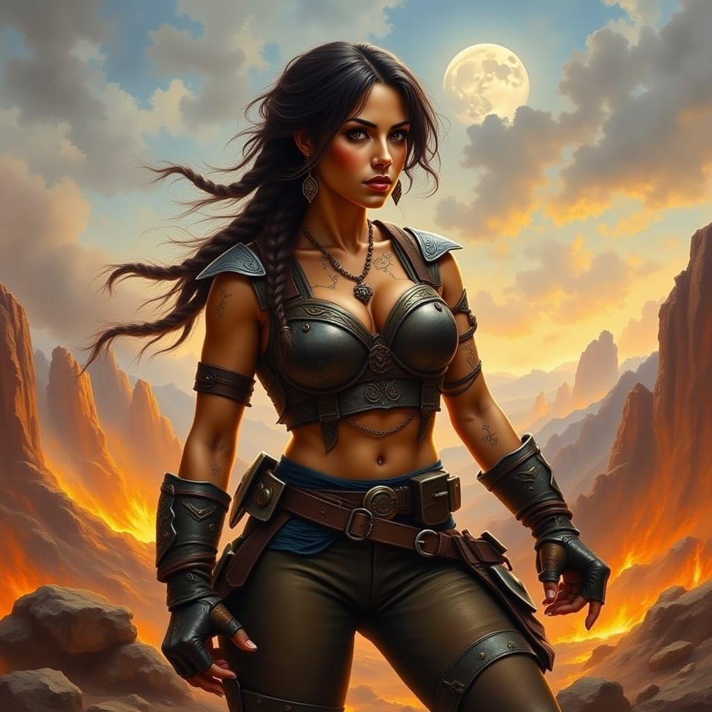 Strong Firefighter Woman Image