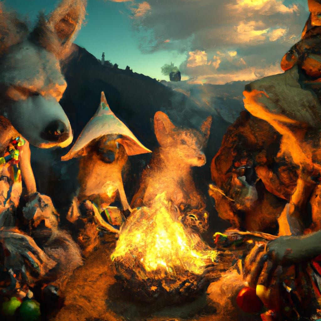 Dogs' Pow Wow: Dark Fantasy Concept Art