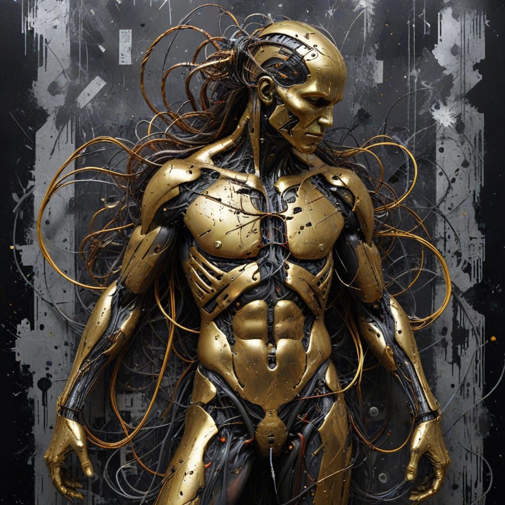 Untangling Digital Disarray: A Grayscale Art Piece