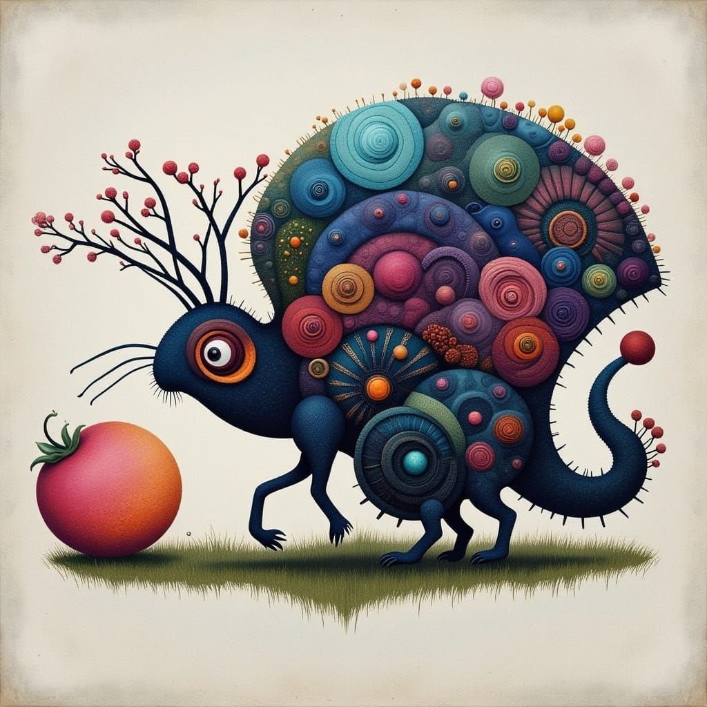 Cicada Song in Thick Impasto Paint