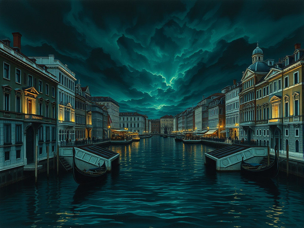 Forceful Mob in Deep Blue, Minimalist Masterpiece