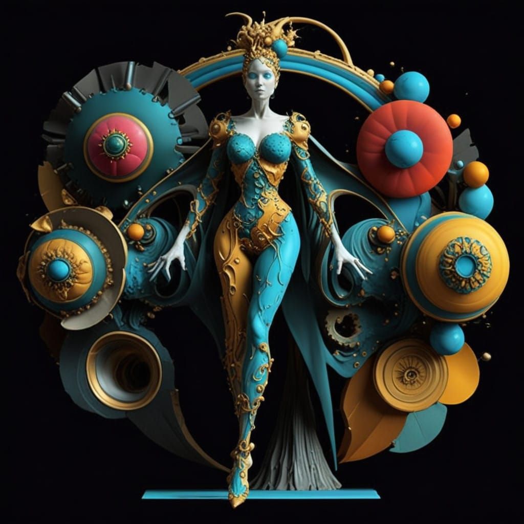 Golden Mandelbrot Landscape in Intricate Detail