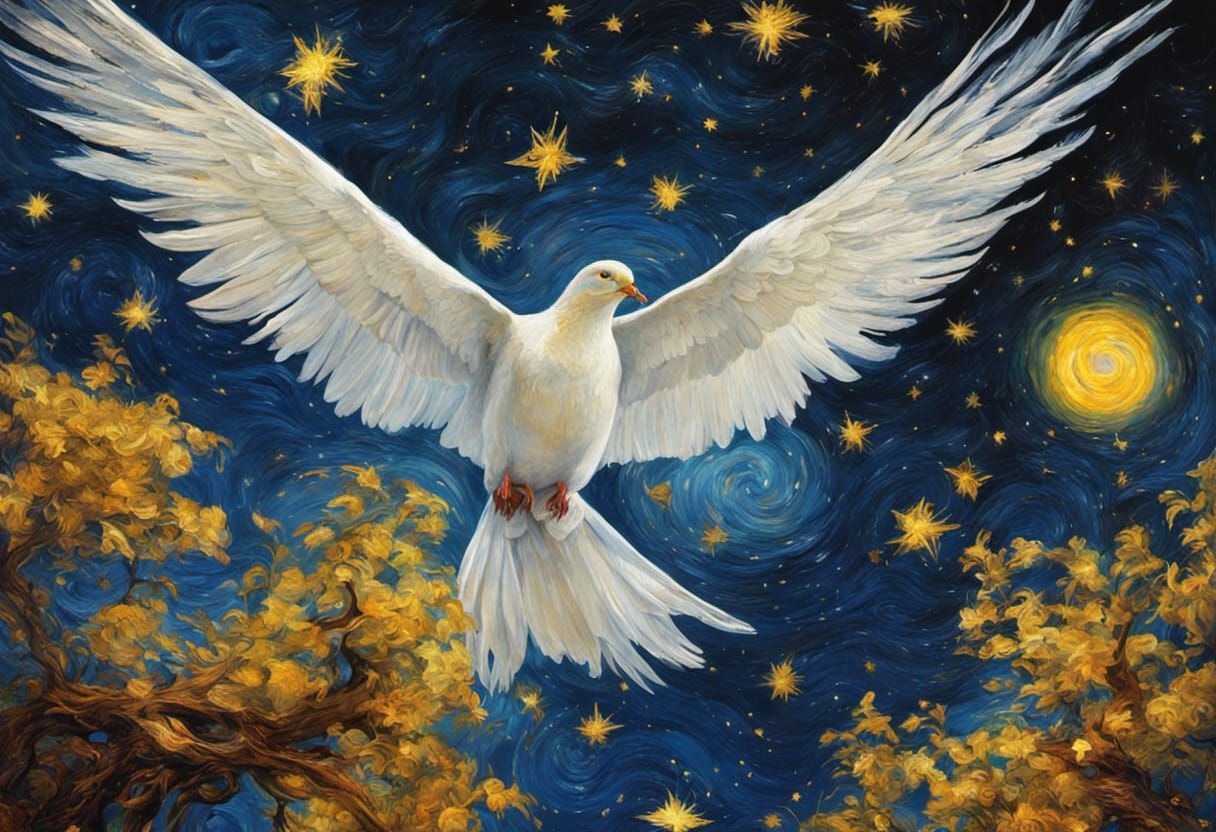 The white peace dove
