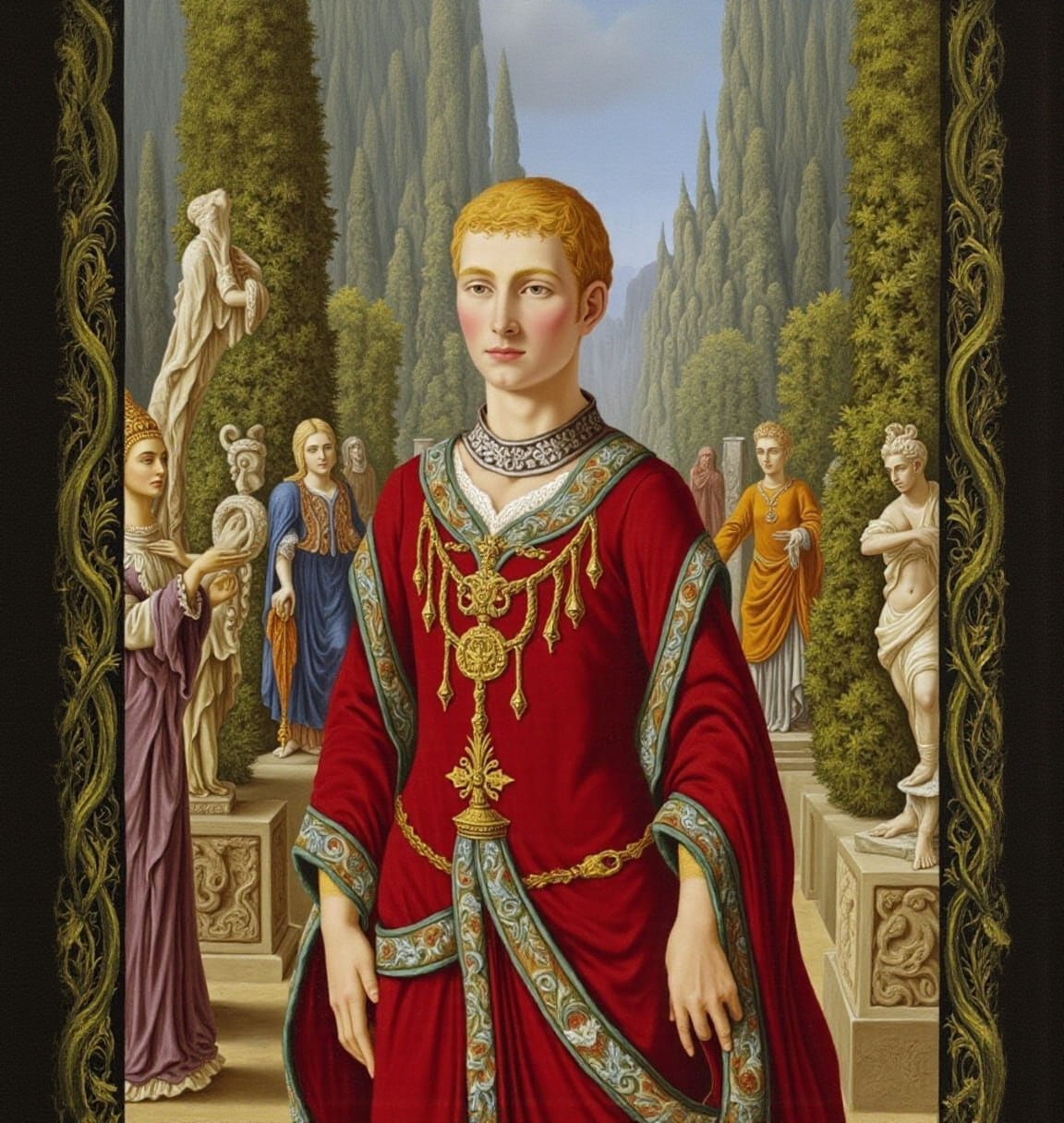 Baroque Prince in Versailles Gardens