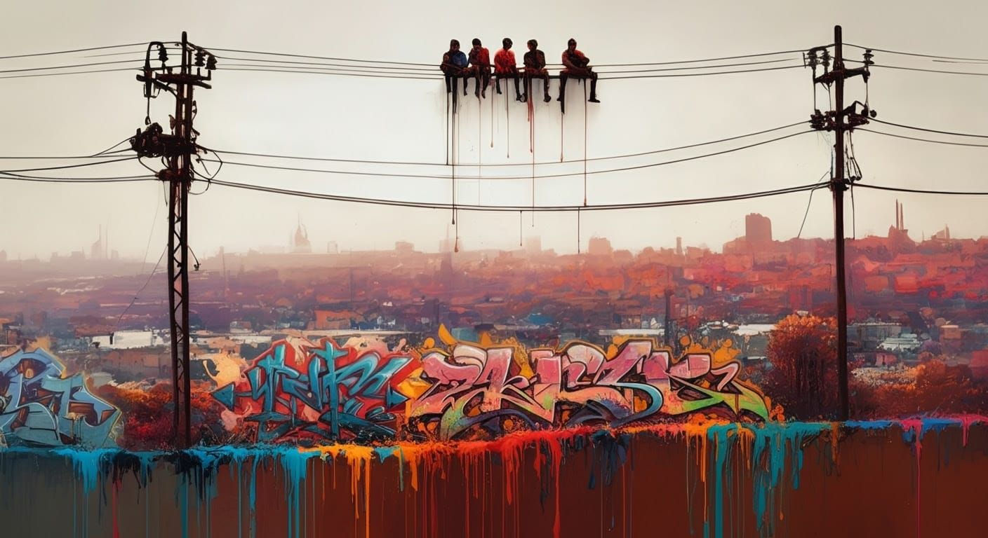 Powerline Graffiti Art
