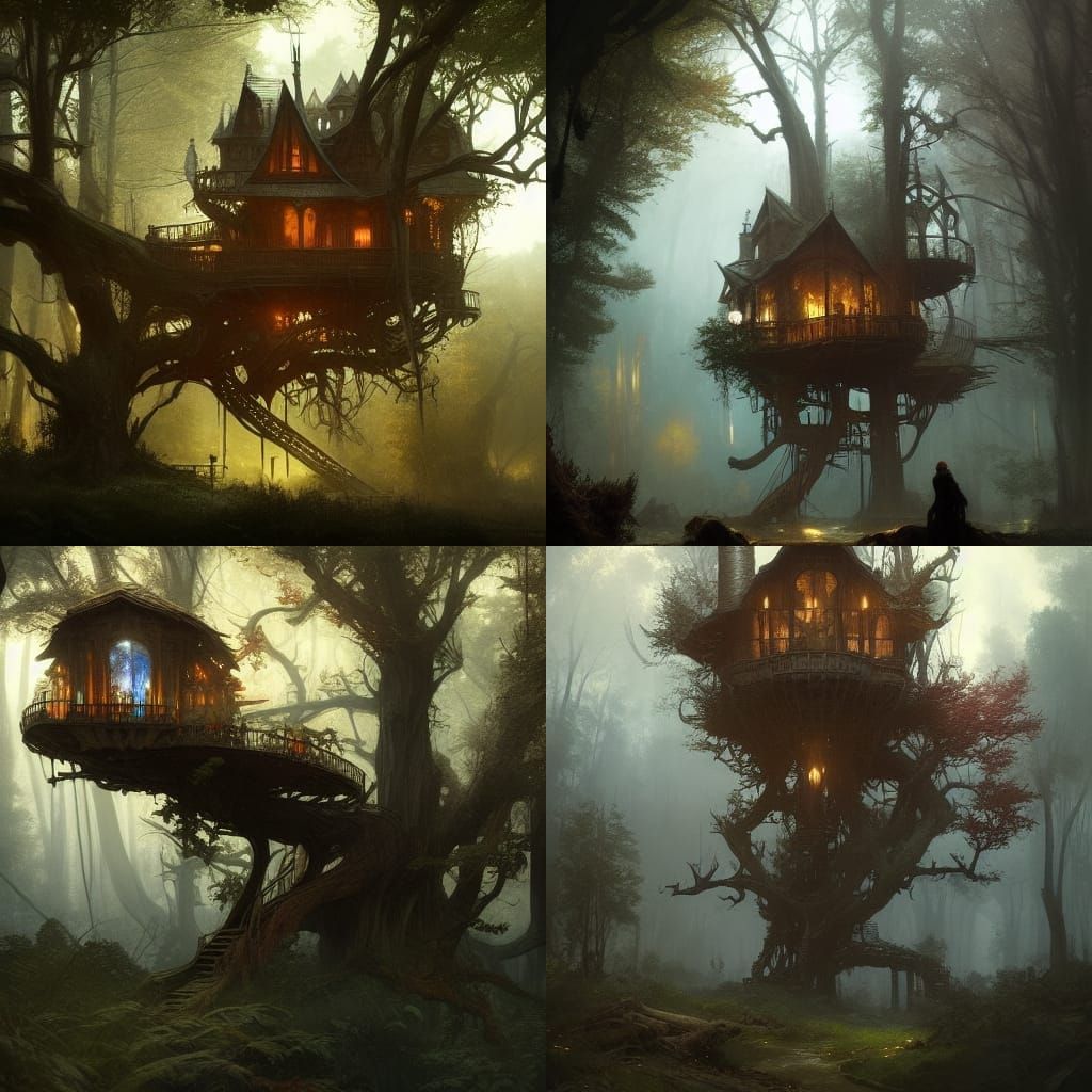 Fantasy Treehouse Concept Art in Unreal Engine