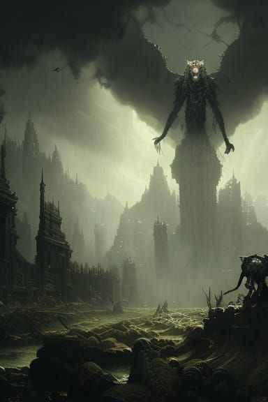 Epic Lycanthrope in a Dark Fantasy Digital Painting