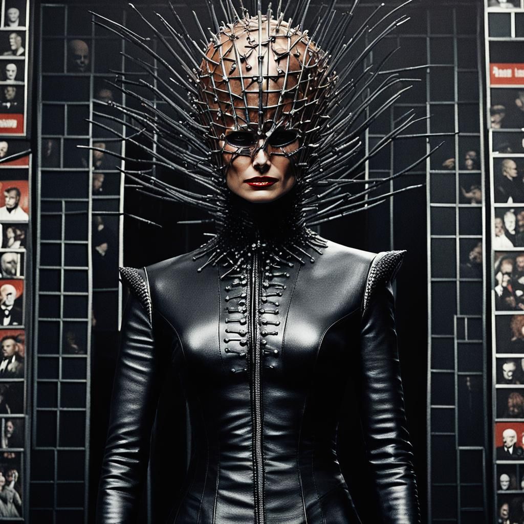 Melania Trump as Pinhead on Hell Television