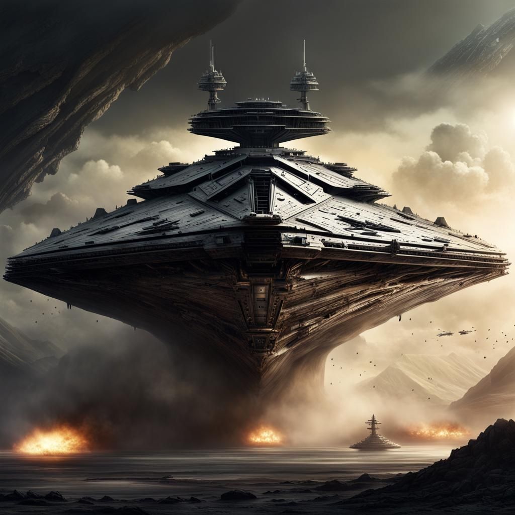 Epic Star Destroyer Digital Matte Painting