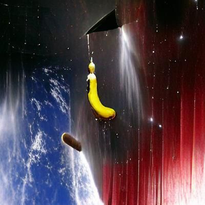 Banana's Cosmic Plunge: A Juicy Trip Through Space