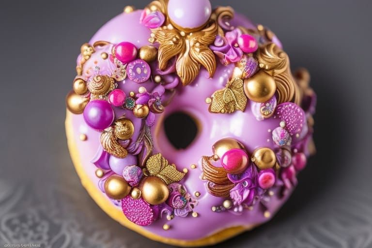 Mermaid Donut Dream in a Detailed Fantasy Art Style